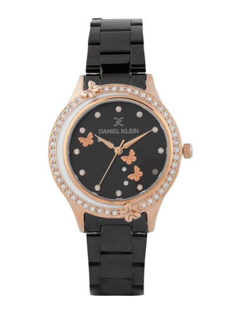 

Daniel Klein Trendy Women Black Analogue Watch DK.1.12493-5