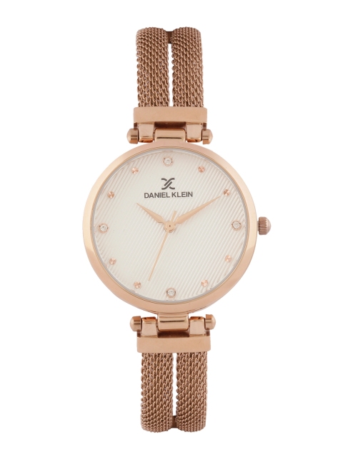 

Daniel Klein Women Off-White Textured Analogue Watch DK.1.12415-5