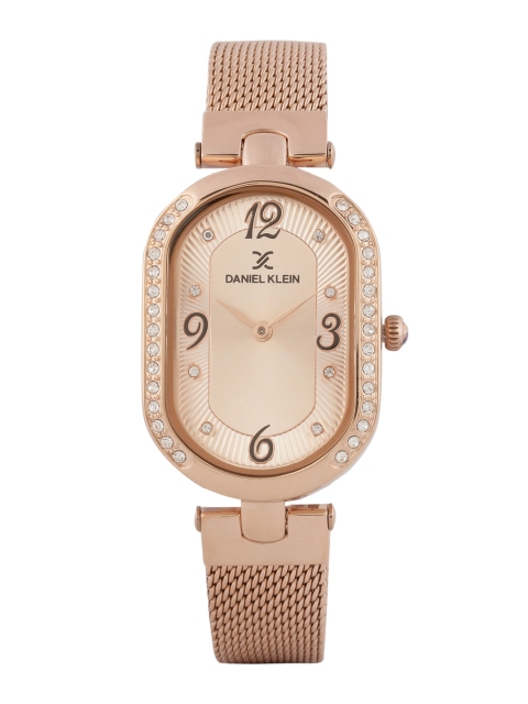

Daniel Klein Women Rose Gold Textured Analogue Watch DK.1.12466-3
