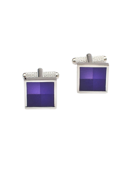 

Alvaro Castagnino Blue & Silver-Toned Cufflinks