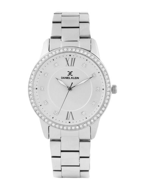 

Daniel Klein Women Silver-Toned Textured Analogue Watch DK.1.12421-4