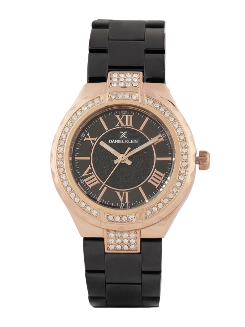 

Daniel Klein Women Black Glitter Analogue Watch DK.1.12433-5