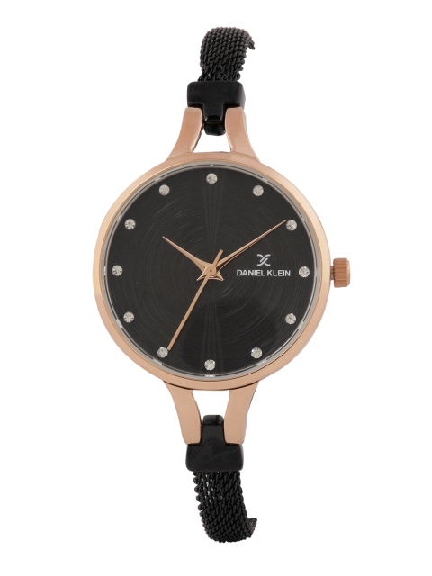 

Daniel Klein Women Black Textured Analogue Watch DK.1.12431-5