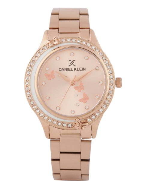 

Daniel Klein Women Rose Gold-Toned Embellished Analogue Watch DK.1.12493-4