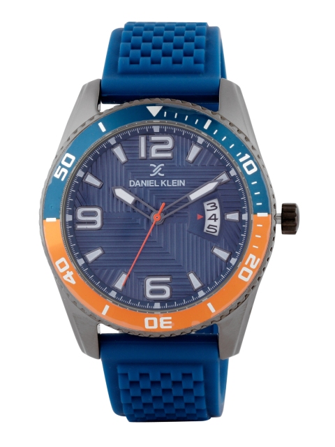 

Daniel Klein Men Navy Blue Textured Analogue Watch DK.1.12499-3