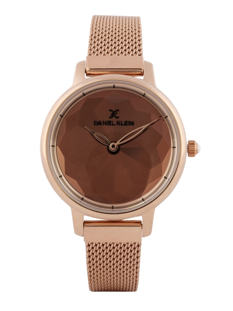 

Daniel Klein Women Rose Gold-Toned Textured Analogue Watch DK.1.12495-6