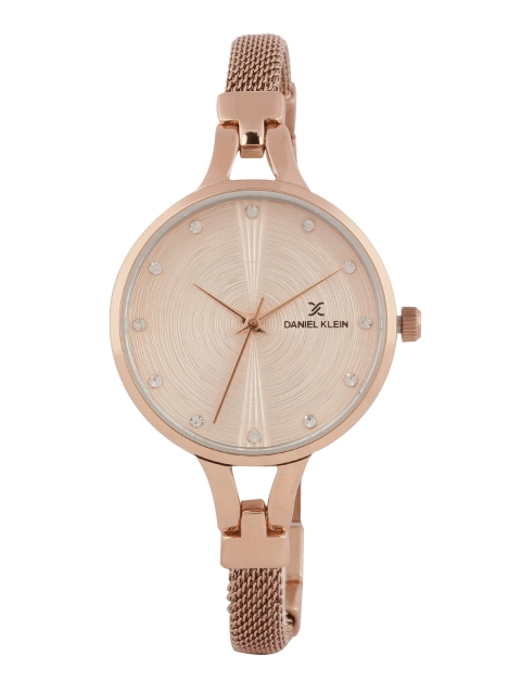 

Daniel Klein Women Rose Gold-Toned Textured Analogue Watch DK.1.12431-2