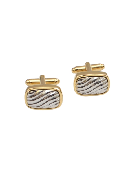 

Alvaro Castagnino Silver & Gold-Toned Cufflinks