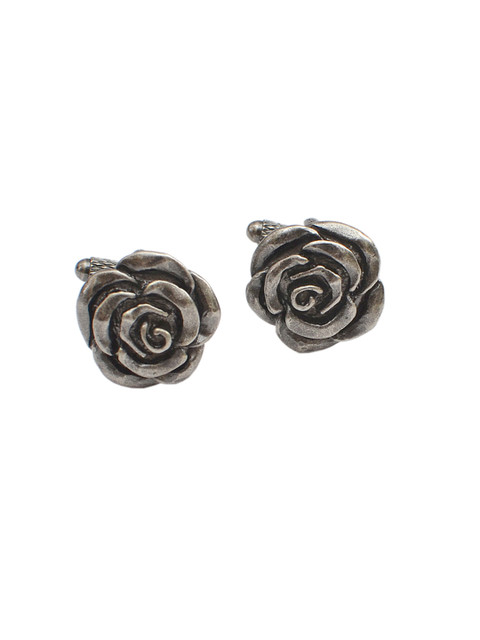 

Alvaro Castagnino Gumetal-Toned Floral Cufflinks, Metallic