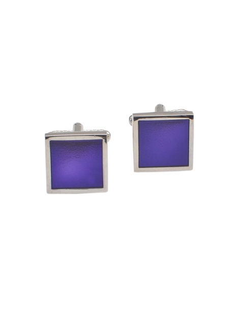 

Alvaro Castagnino Silver-Toned & Purple Cufflinks
