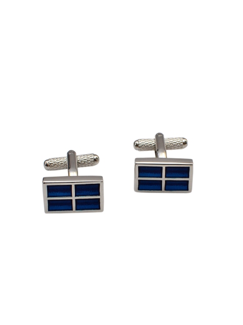 

Alvaro Castagnino Silver-Toned & Blue Cufflinks
