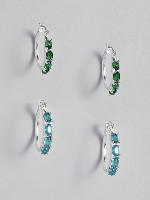 

Anouk Set of 2 Silver-Plated Circular Hoop Earrings