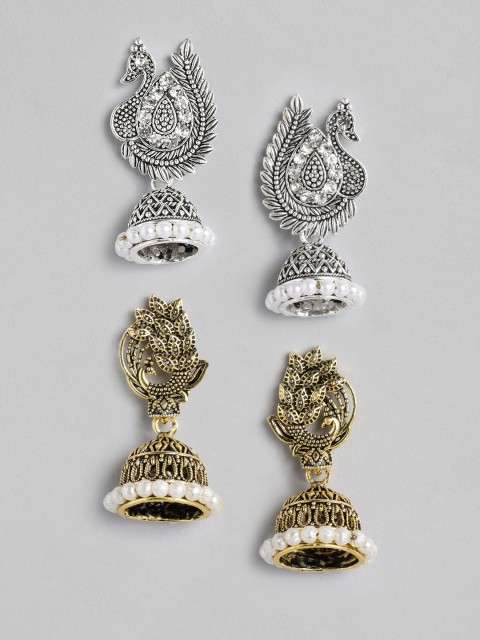 

Anouk Set of 2 Dome-Shaped Jhumkas, Gold