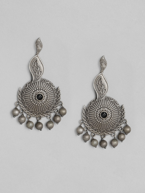 

Anouk Oxidised Silver-Plated Classic Drop Earrings