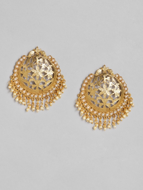 

Anouk Gold-Plated Beaded Circular Drop Earrings