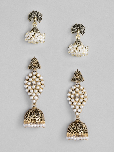 

Anouk Set of 2 Gold Plated Jhumkas