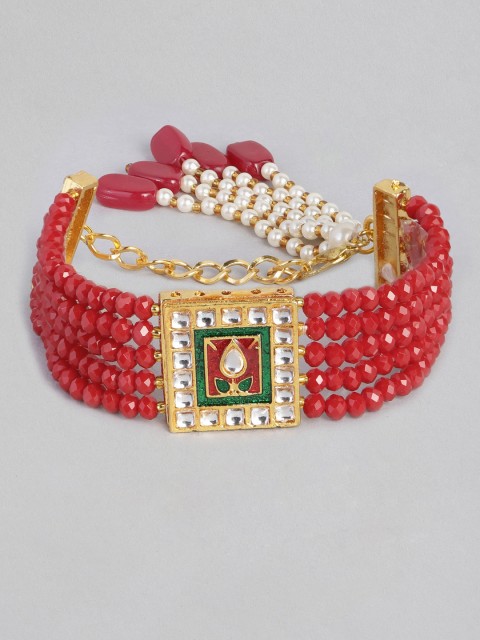 

Anouk Women Red & Gold-Plated Kundan Handcrafted Bracelet