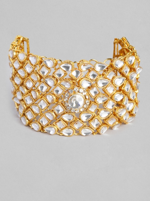 

Anouk White Gold-Plated Kundan Studded Handcrafted Armlet Bracelet