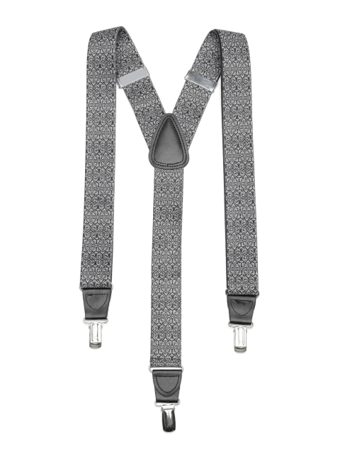 

Alvaro Castagnino Men Black & Off-White Printed Suspenders