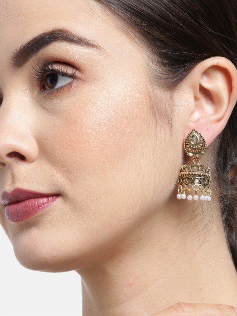 

Anouk Set of 2 Dome-Shaped Jhumkas, Gold