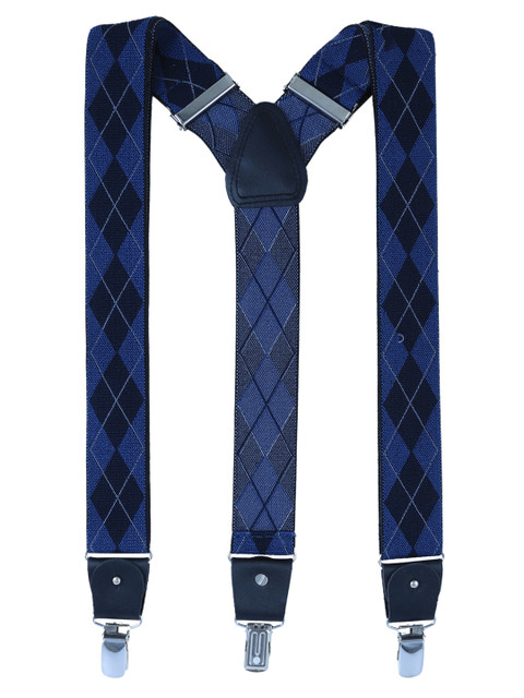 

Alvaro Castagnino Men Blue Checked Suspenders