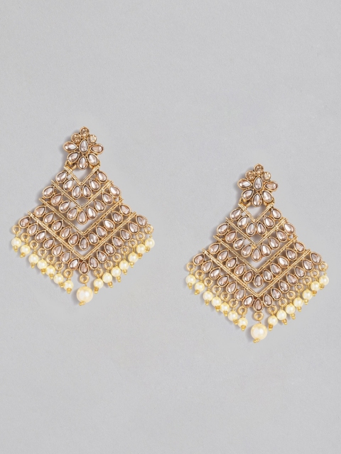 

Anouk Gold-Plated Chandelier Studded Classic Drop Earrings