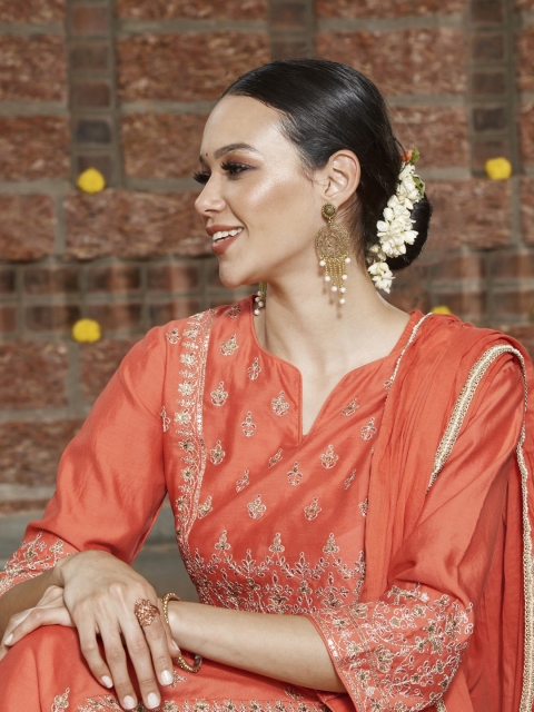 

Anouk Gold-Plated Oxidised Beaded Circular Drop Earrings