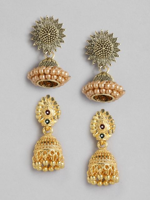

Anouk Set of 2 Gold-Plated Dome-Shaped Jhumkas