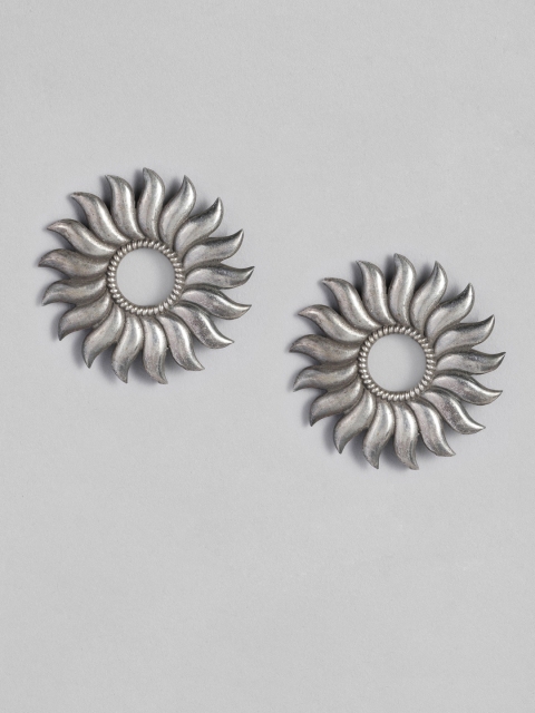 

Anouk Oxidized Silver-Plated Oversized Floral Studs