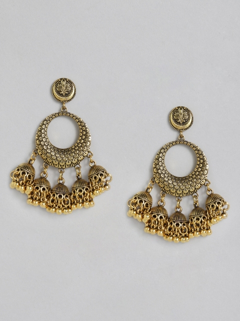 

Anouk Gold-Plated Dome Shaped Antique Drop Earrings