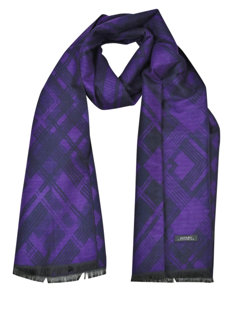 

Alvaro Castagnino Purple & Black Reversible Muffler