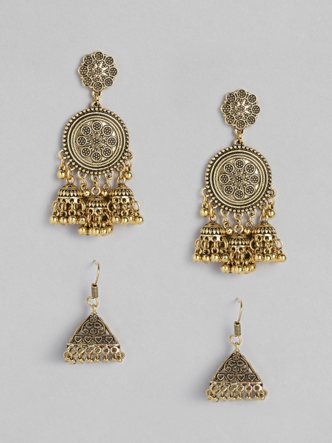 

Anouk Set Of 2 Gold-Plated Geometric Drop Earrings
