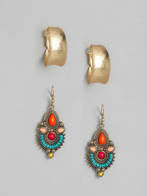 

Anouk Set of 2 Gold-Plated Drop Earrings