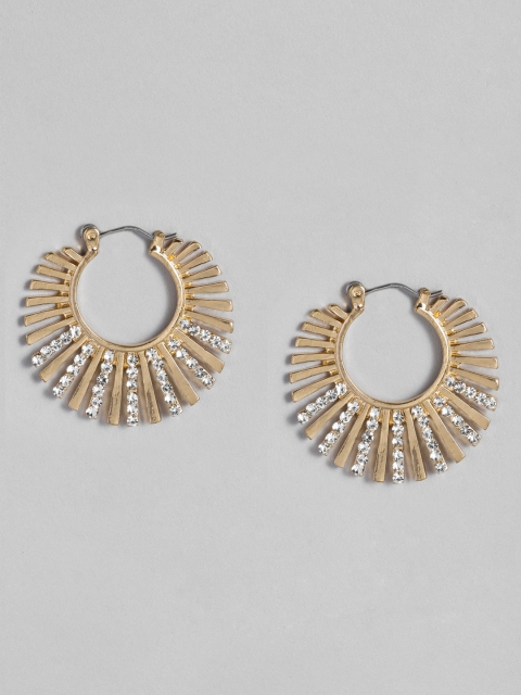 

Anouk Gold-Plated Stone Studded Circular Hoop Earrings