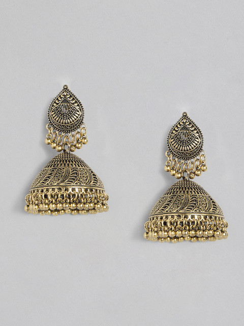 

Anouk Gold-Plated Dome Shaped Jhumkas
