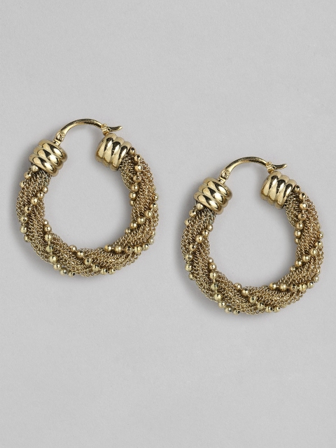 

Anouk Gold-Plated Textured Circular Hoop Earrings