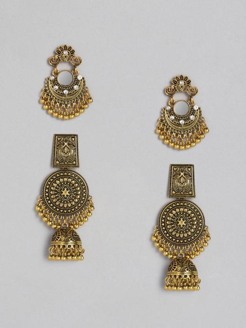 

Anouk Set Of 2 Gold-Plated Circular Drop Earrings