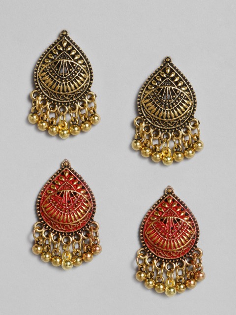 

Anouk Set of 2 Embellished Drop Earrings, Gold
