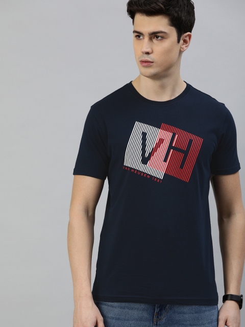 

Van Heusen Sport Men Navy Blue Printed Round Neck T-shirt