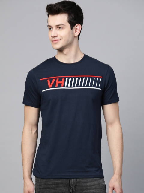 

Van Heusen Sport Men Navy Blue Brand Logo Printed Round Neck T-shirt