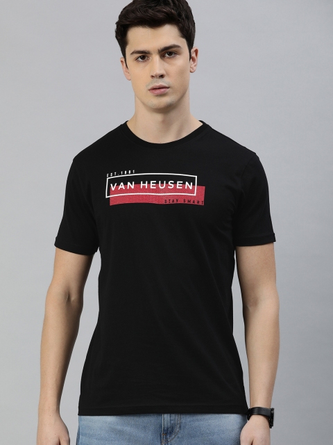 

Van Heusen Sport Men Black Printed Round Neck T-shirt