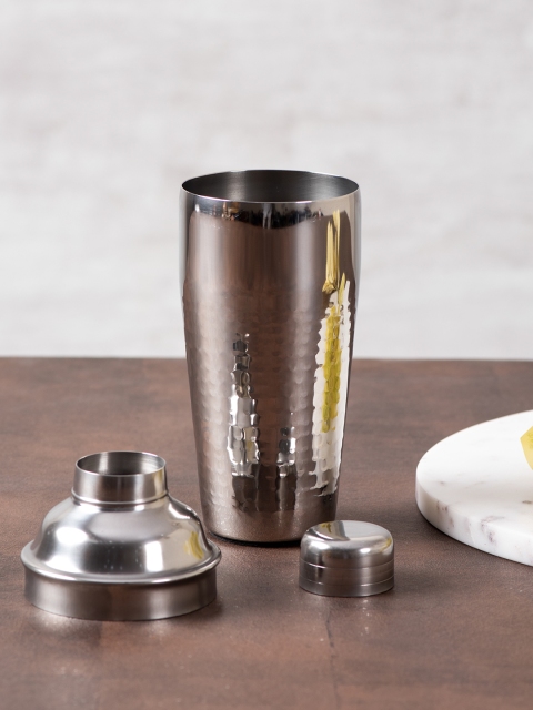 

nestroots Silver-Toned Stainless Steel Cocktail Shaker