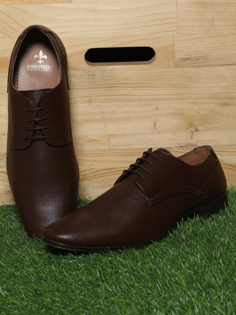

Bond Street By Red Tape Men Brown Textured Formal Derbys