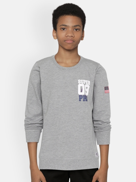 

Provogue Boys Grey Melange Printed Detail Sweatshirt