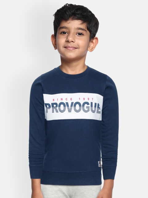 

Provogue Boys Navy Blue & White Brand Logo Print Sweatshirt
