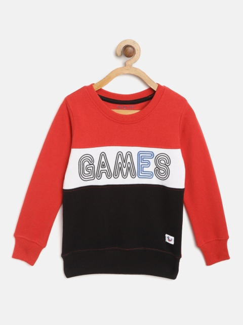 

Miss & Chief Boys Red & Black Printed Sweatshirt