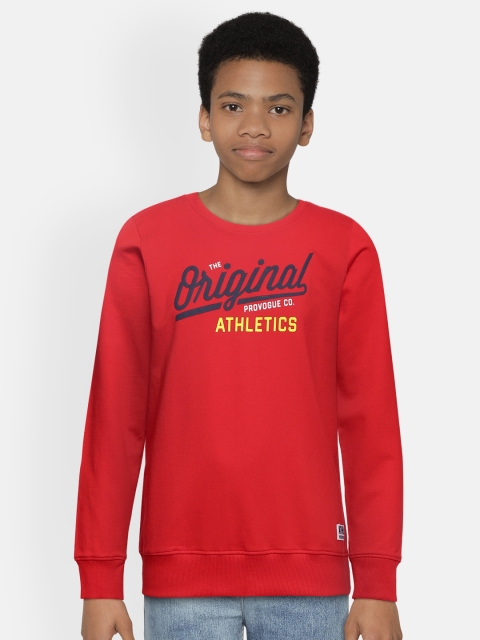 

Provogue Boys Red Printed Sweatshirt