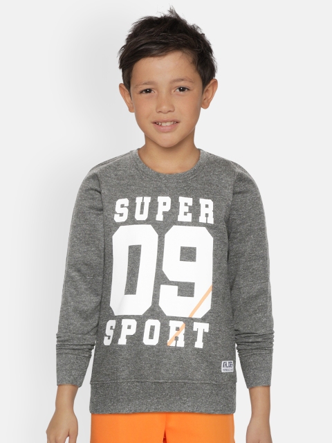 

Provogue Boys Charcoal Grey & White Typography Print Sweatshirt