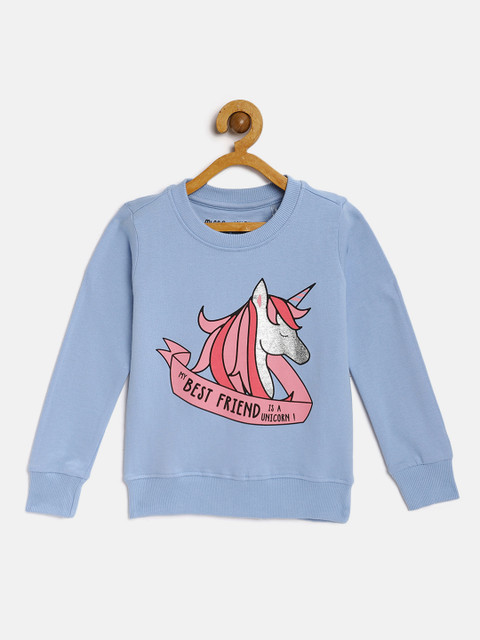 

Miss & Chief Girls Blue Printed Sweatshirt