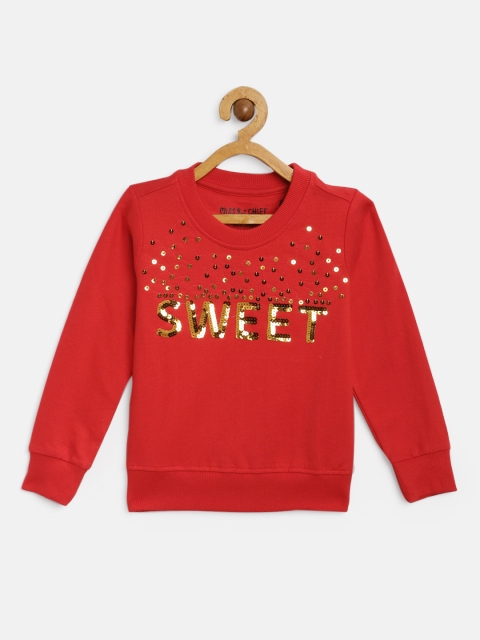 

Miss & Chief Girls Red Sequinned Sweatshirt